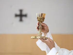 Europe Uninhabited Places Prints: Consecration of wine, Eucharist