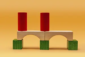 Symbolic Construction Image Prints: Construction of a bridge or viaduct