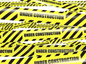 Construction Concept Background Prints: Under construction concept background