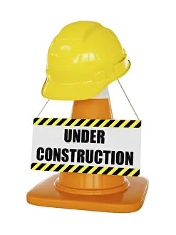 Construction Concept Background Prints: Under construction concept background