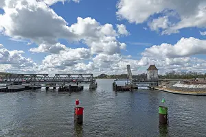 German Federal Republic Bridge Prints: Construction site, bascule bridge