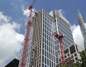 Skyscraper Building Design Prints: Construction site, construction industry