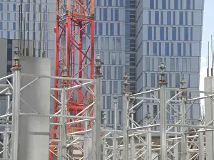 Contemporary Glass Front Design Prints: Construction site, construction industry