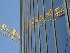 Glass Facade Building Prints: Construction site, construction industry