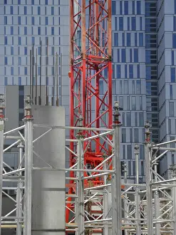 Modern Architecture Building Prints: Construction site, construction industry