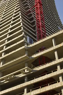 Contemporary Architecture Style Prints: Construction site of modern building - inner structure