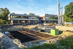 Construction Site Germany Prints: Construction site, start of structural work