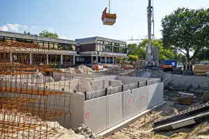 Construction Site Germany Prints: Construction site, start of structural work