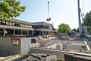 Construction Site Germany Prints: Construction site, start of structural work
