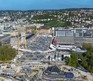 Stuttgart 21 Project Prints: Construction site at Stuttgart Central Station