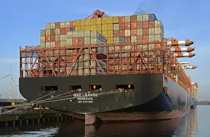 Hamburg Harbor Prints: Container ship, Container Terminal Burchardkai