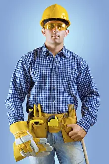 Construction Worker Portrait Prints: A contractor