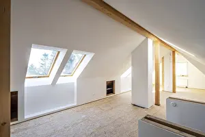 Central Europe Construction Prints: Conversion of an attic into a spacious living area