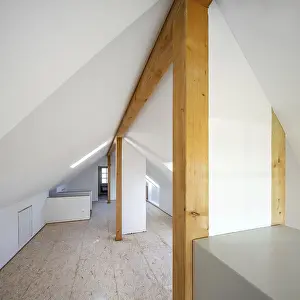 Attic Renovation Prints: Conversion of an attic into a spacious living area