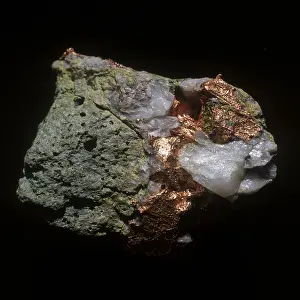 Uninhabited Rocky Terrain Prints: Copper in rock