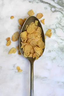 Grocery Store Foods Prints: Cornflakes in spoon, Breakfast