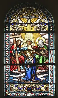 Stained Glass Window Prints: Coronation of Mary