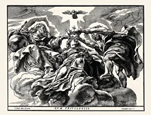 Catholic Tradition Prints: The Coronation of the Virgin, 1633