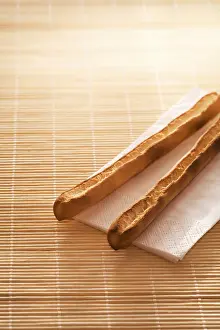 Brown Food Photography Prints: Couple of breadsticks