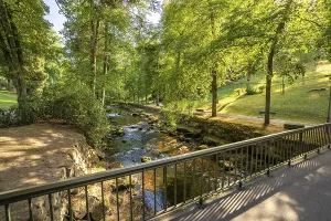 Central Europe Waterfronts Prints: Course of the river Enz in summer