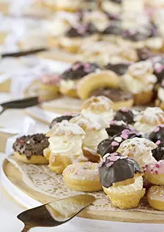 Close Up Dessert Prints: Covered cake table in portrait format