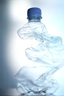 Plastic Waste Disposal Prints: Cracked plastic bottle