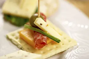 Appetizer Ideas Prints: Cracker appetizers with cheese