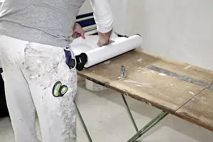 Construction Site Worker Prints: Craftsman (painter) for wallpapering work