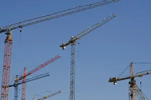 Building Site Equipment Prints: Cranes