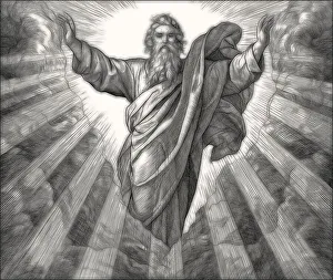 Julius Schnorr Von Carolsfeld Artist Prints: The Creation of Light, Old Testament