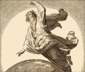 Bible Scripture Illustration Prints: Creation of the Sky, Old Testament