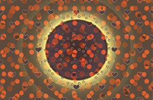 Symbolic Heart Shape Image Prints: Creative abstract heart pattern background texture