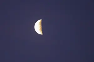 Empty Evening Landscape Prints: Crescent at dusk