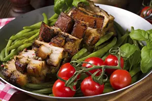 Grilled Pork Meat Prints: Crispy roasts from the grill