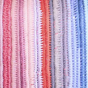 Cozy Atmosphere Prints: Crochet background with different colors
