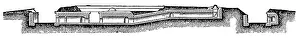 Deserted European Fortification Prints: Cross section of a typical fort