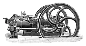 Industrial Encyclopedia Art Prints: Crossley engine of great power