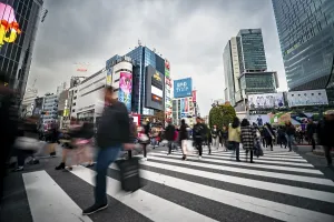 Shibuya Crossing, Tokyo - Colorful Intersection Print