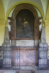 Austrian Religious Buildings Prints: Crypt arcades, grave counters in the arcade of St