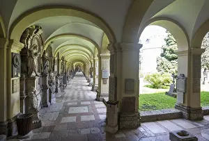 Sacred Buildings In Austria Prints: Crypt arcades, grave counters in the arcade of St