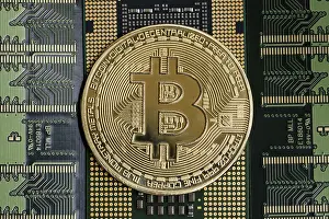 Blockchain Technology Image Prints: Cryptocurrency Bitcoin