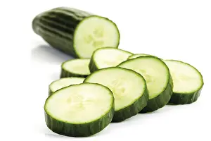 Cutout Food Images Prints: Cucumber, sliced
