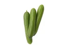 Studio Shot Vegetables Prints: Three cucumbers, studio shot against a white background