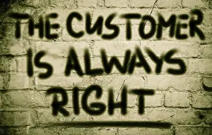 Symbolic Image Meaning Prints: The Customer Is Always Right Concept