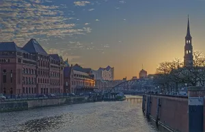 Brick Building Architecture Europe Prints: The customs canal
