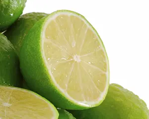 Fresh Lime Slices Prints: Cut limes