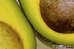 Edible Plant Parts Prints: Cut open avocado