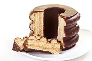 Layered Dessert Prints: Cut spit cake