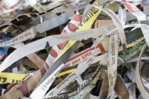 Environmental Protection Tips Prints: Cutted newspaper
