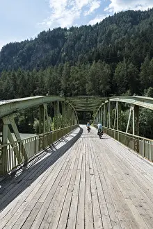 Alpine Crossing By Bike Prints: Cycle path Via Claudia Augusta